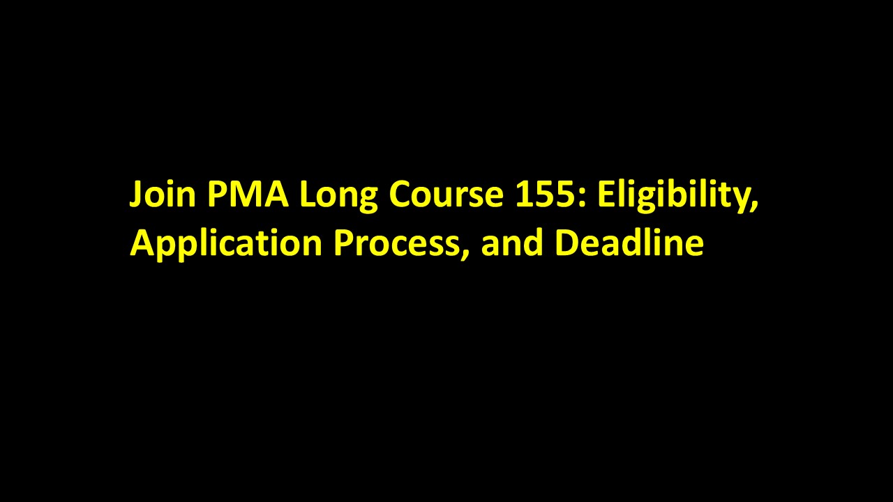 Join PMA Long Course 155