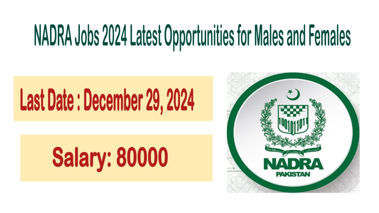 NADRA Jobs 2024 Latest Opportunities for Males and Females