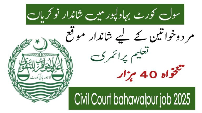 Civil Court Bahawalpur Jobs 2025