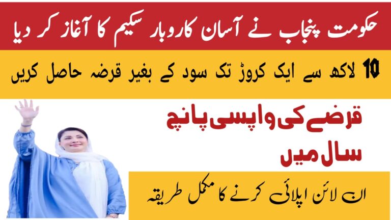 CM Punjab Asaan Karobar Loan Scheme 2025