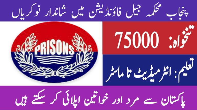 Punjab Prisons Foundation Jobs 2025