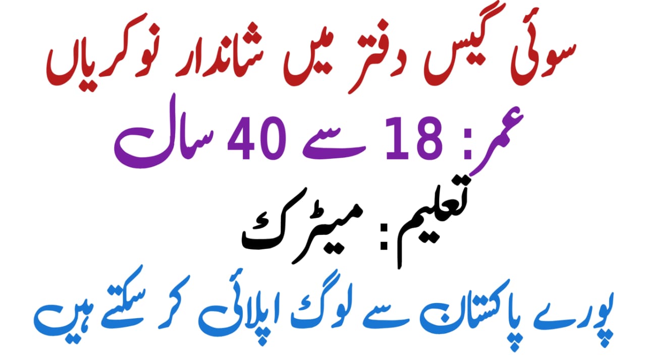 SSGC Apprenticeship job 2025