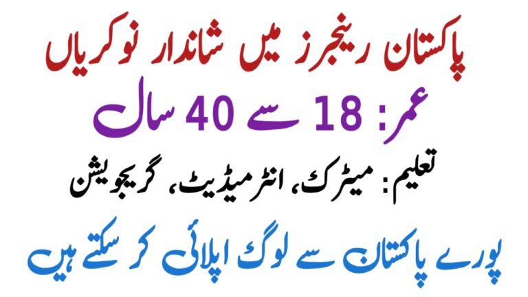 Pakistan Rangers Jobs 2025
