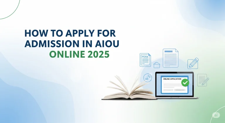 How to apply for admission in AIOU online 2025